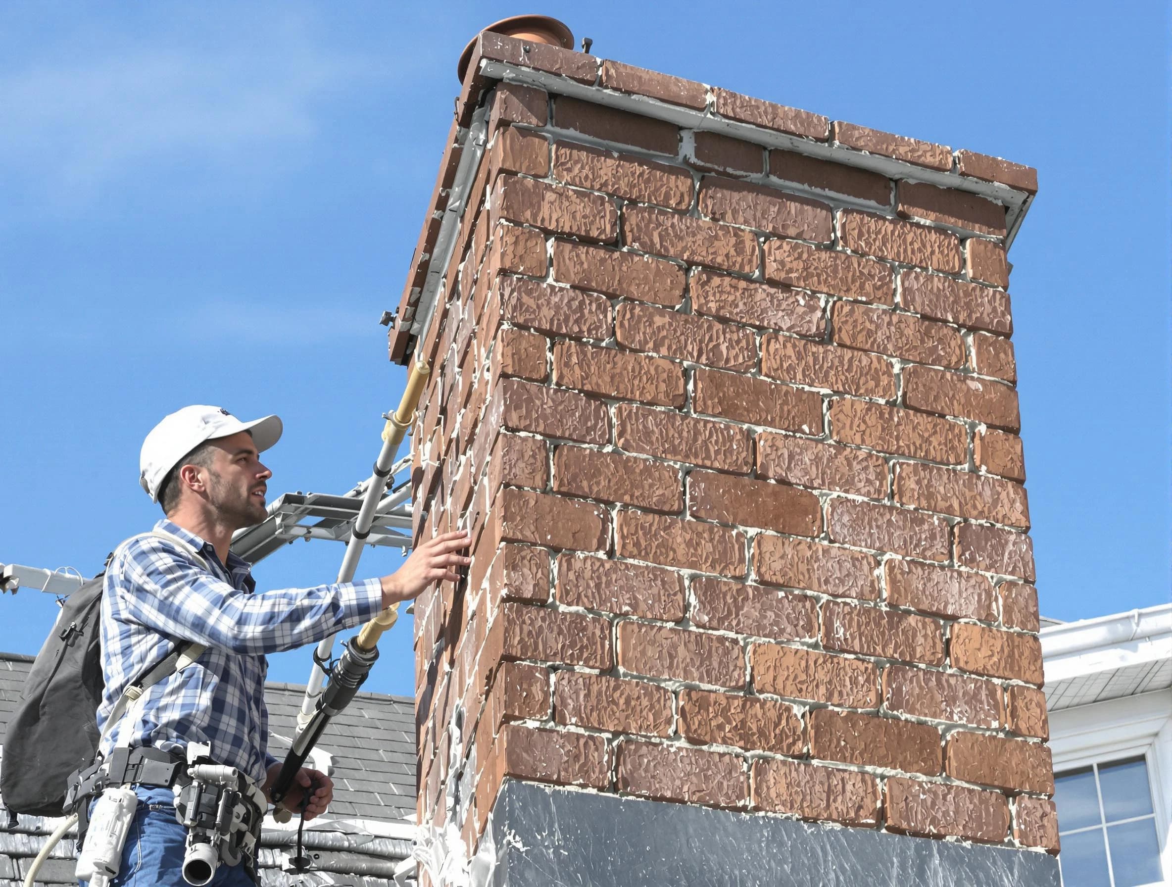 Brickwork for a chimney rebuild by Economy Chimney Sweep in Economy, PA