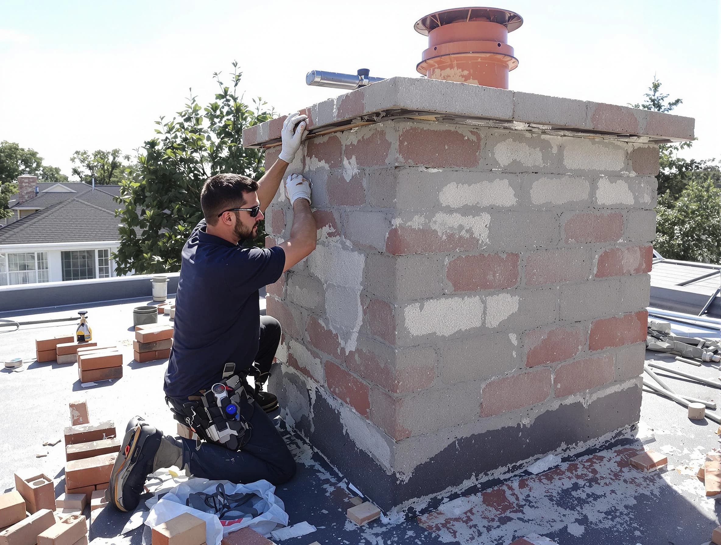 Advanced chimney repair process by Economy Chimney Sweep in Economy, PA