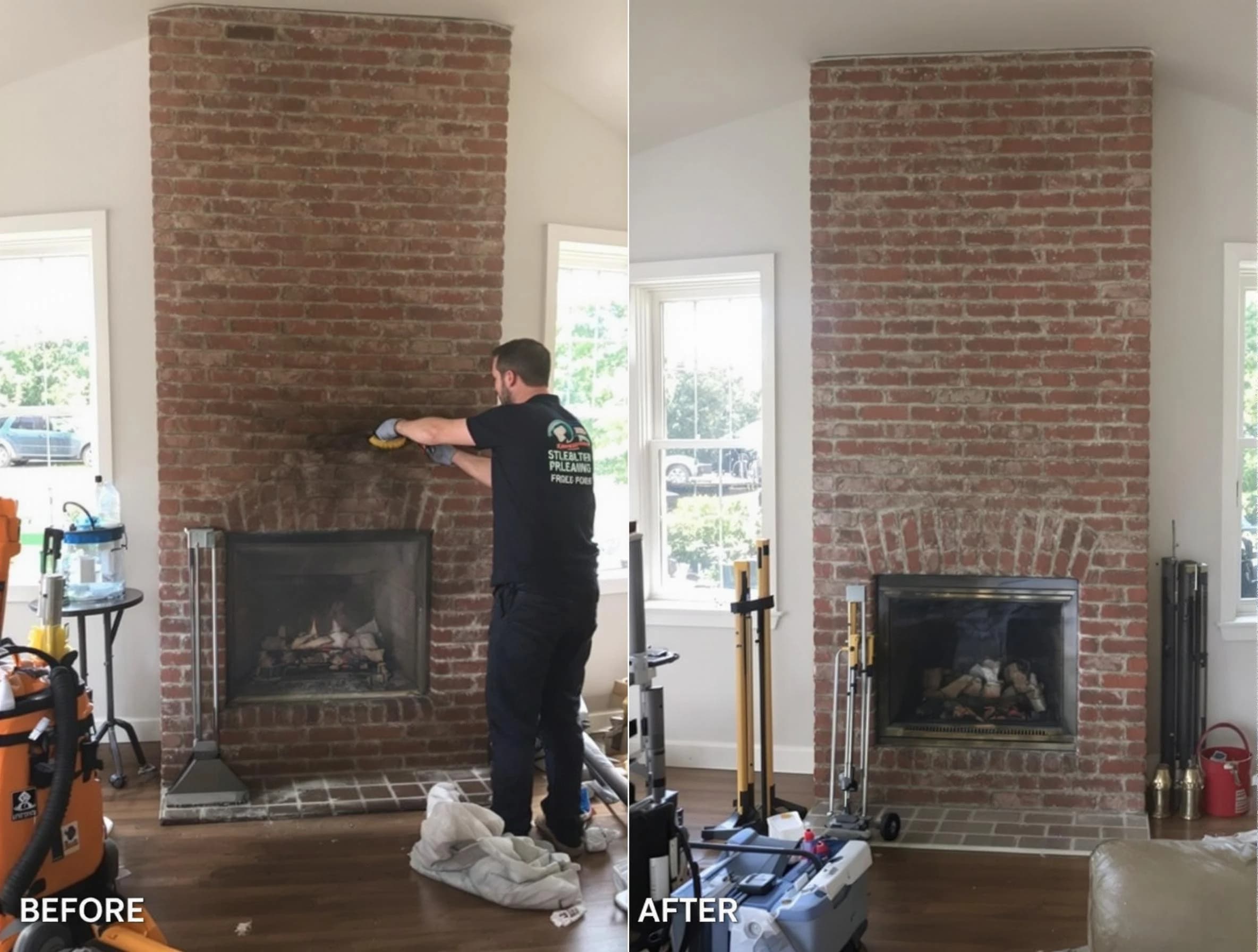 Finished chimney sweeping service by Economy Chimney Sweep in Economy, PA
