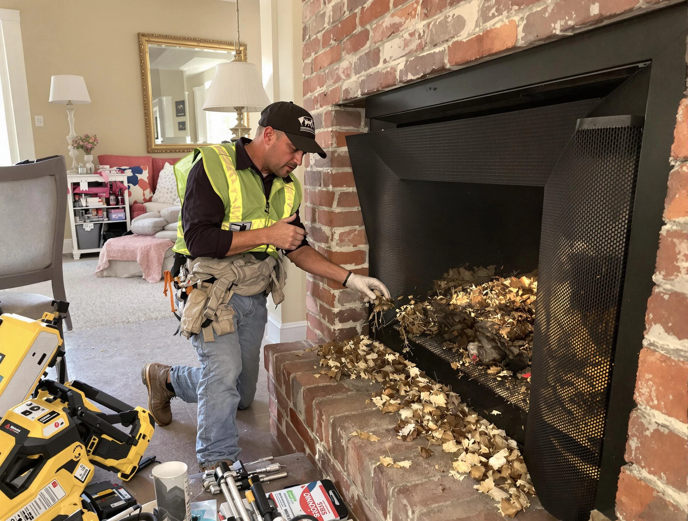 Safe screening installation by Economy Chimney Sweep in Economy, PA