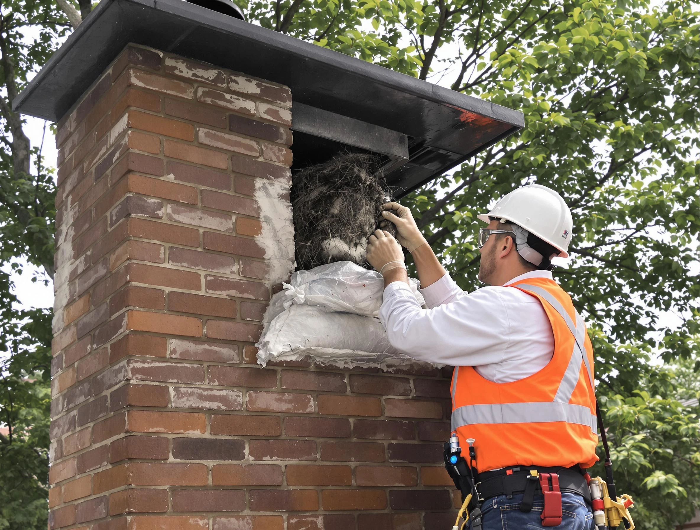 Humane removal of debris and animals by Economy Chimney Sweep in Economy, PA