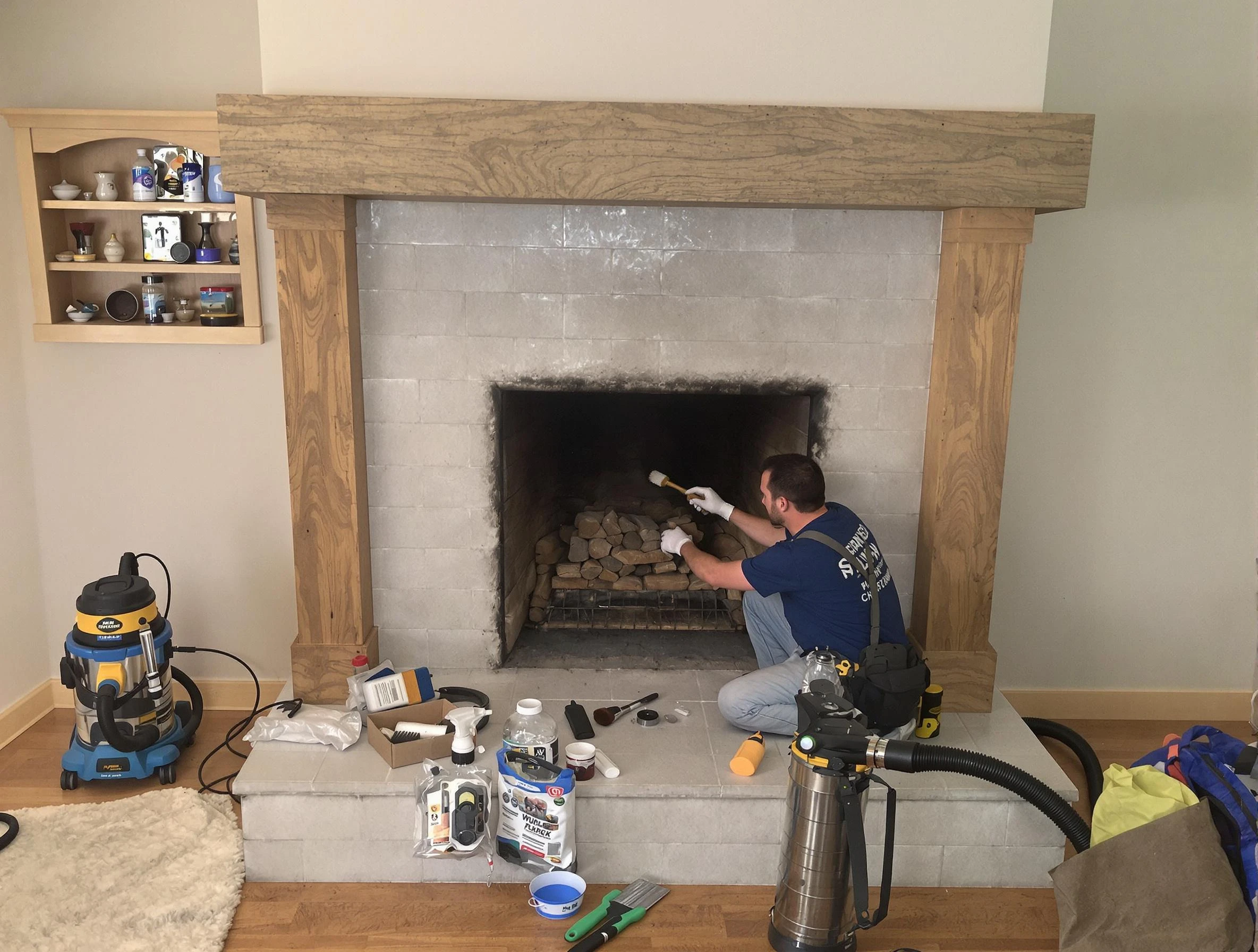 Detailed creosote removal process by Economy Chimney Sweep in Economy, PA