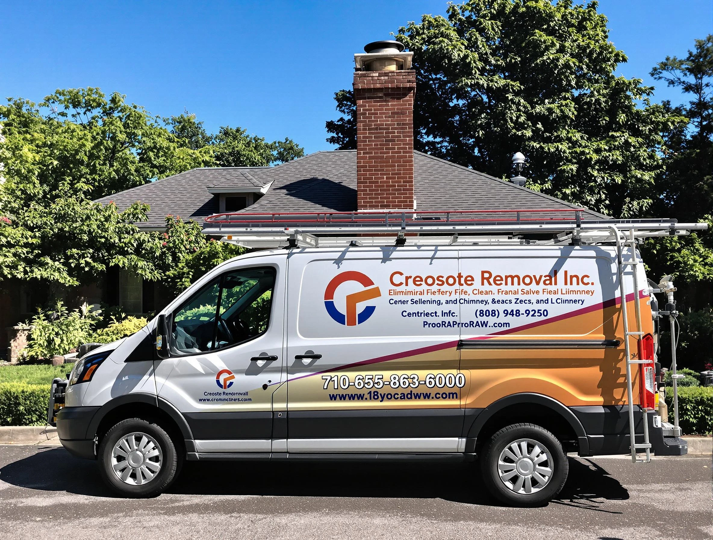 Economy Chimney Sweep technician removing creosote safely in Economy, PA